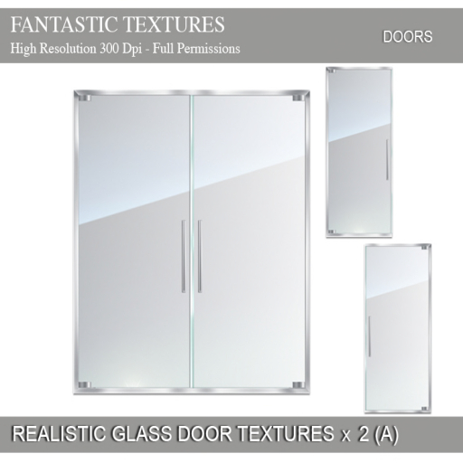 Second Life Marketplace Realistic Glass Door Textures (A)